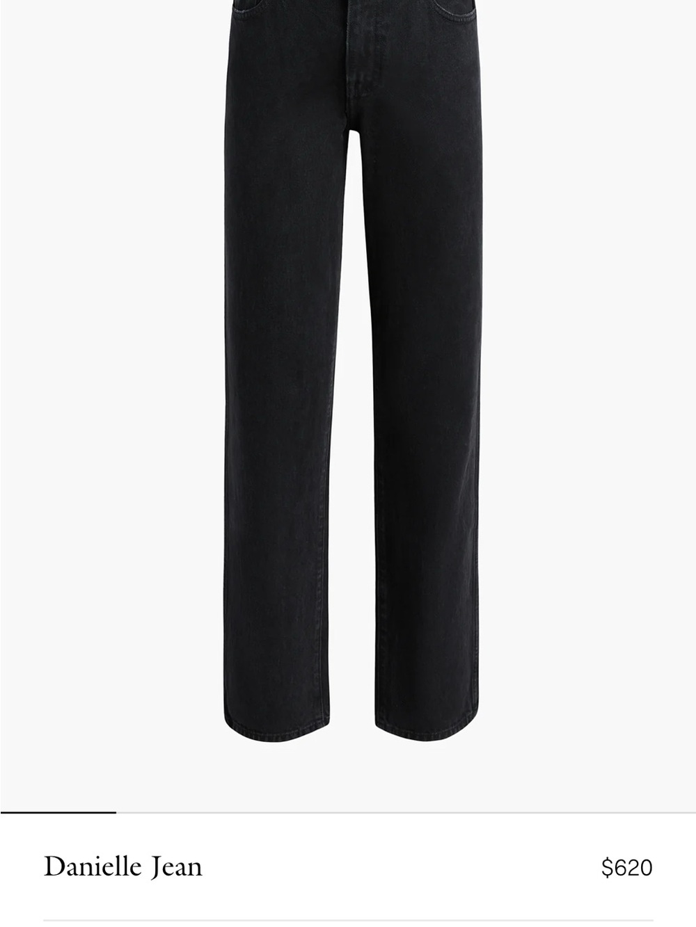 KHAITE Danielle Straight-Leg Jeans in Black